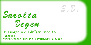 sarolta degen business card